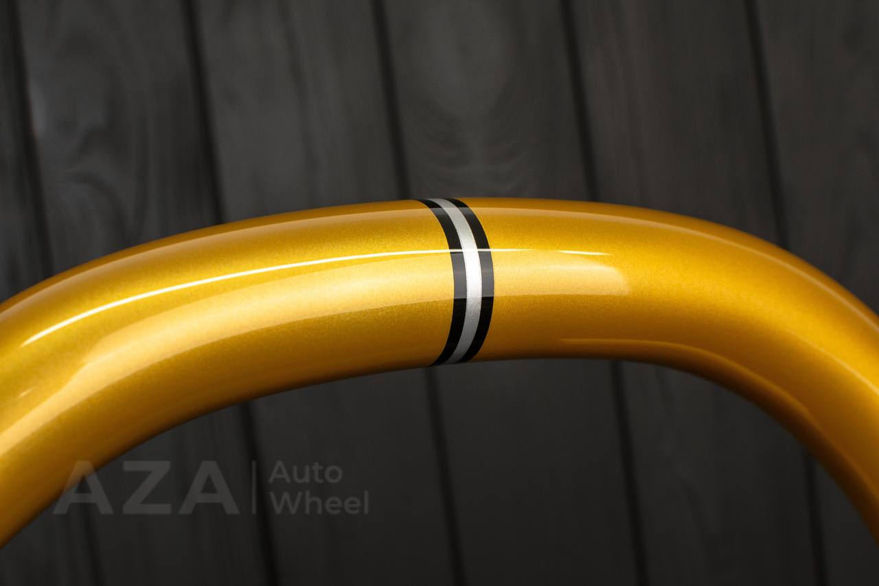 Steering wheel Plymouth/Chrysler Prowler/Inka GOLD /Perforated leather/Silver stripe - Image 11