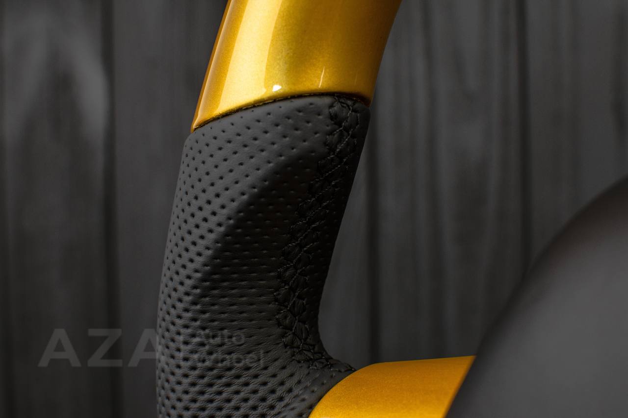 Steering wheel Plymouth/Chrysler Prowler/Inka GOLD /Perforated leather/Silver stripe - Image 12