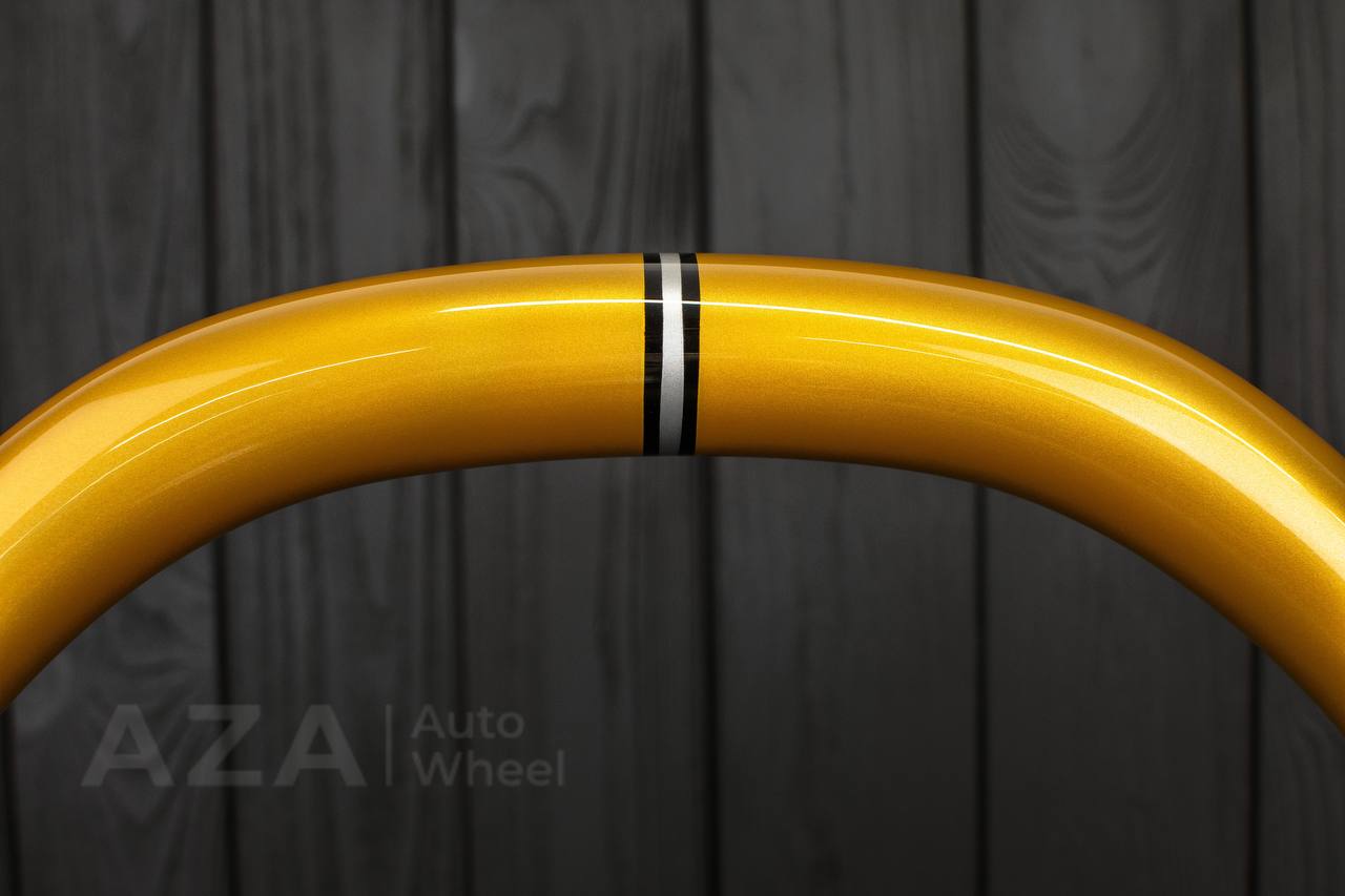 Steering wheel Plymouth/Chrysler Prowler/Inka GOLD /Perforated leather/Silver stripe - Image 13