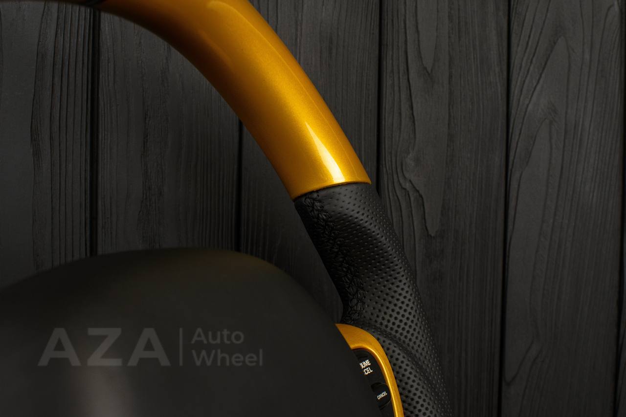 Steering wheel Plymouth/Chrysler Prowler/Inka GOLD /Perforated leather/Silver stripe - Image 15