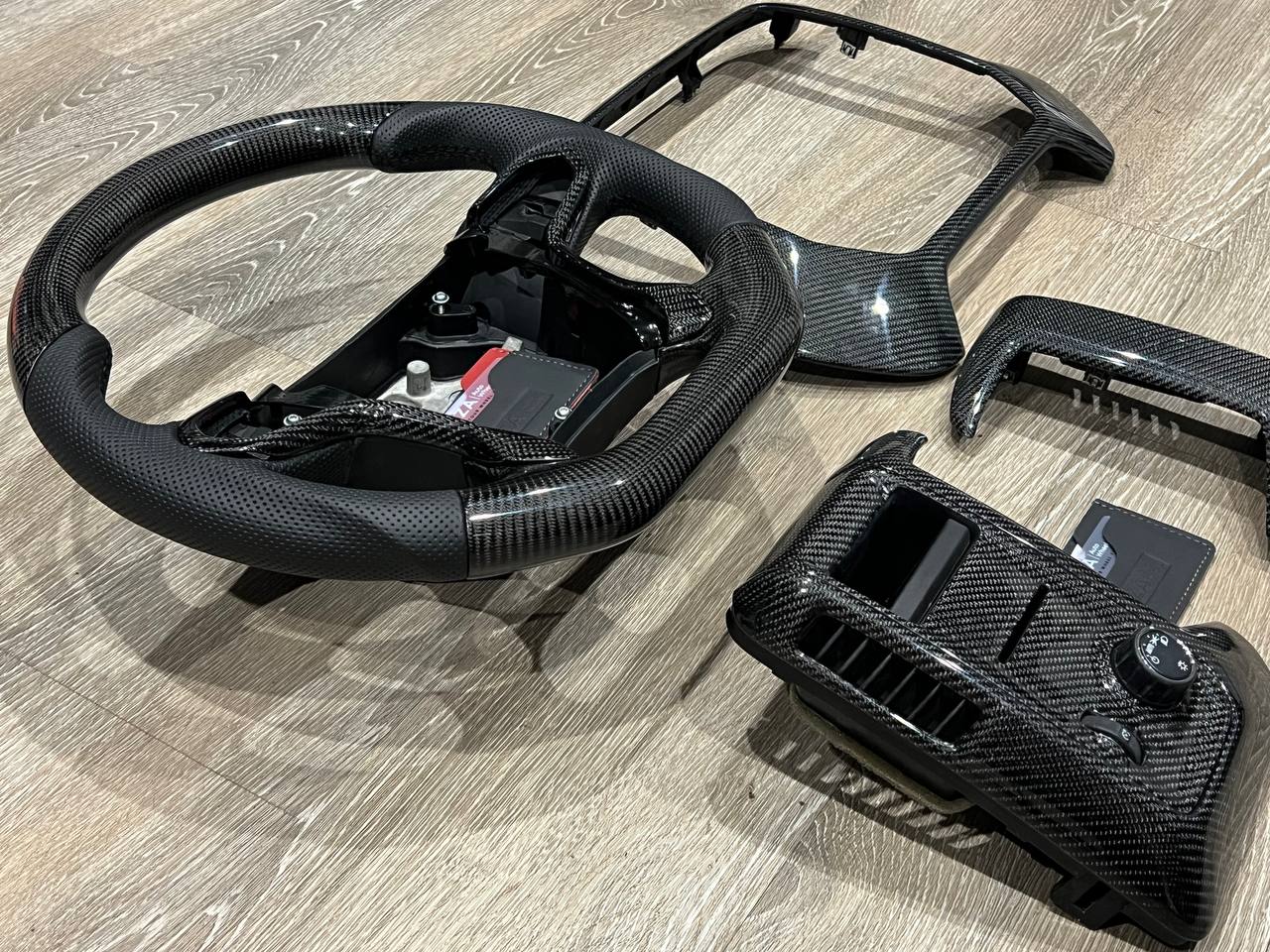 2014-2018 GMC Sierra Chevrolet Silverado DASH Bezel Carbon Fiber Set - Image 7