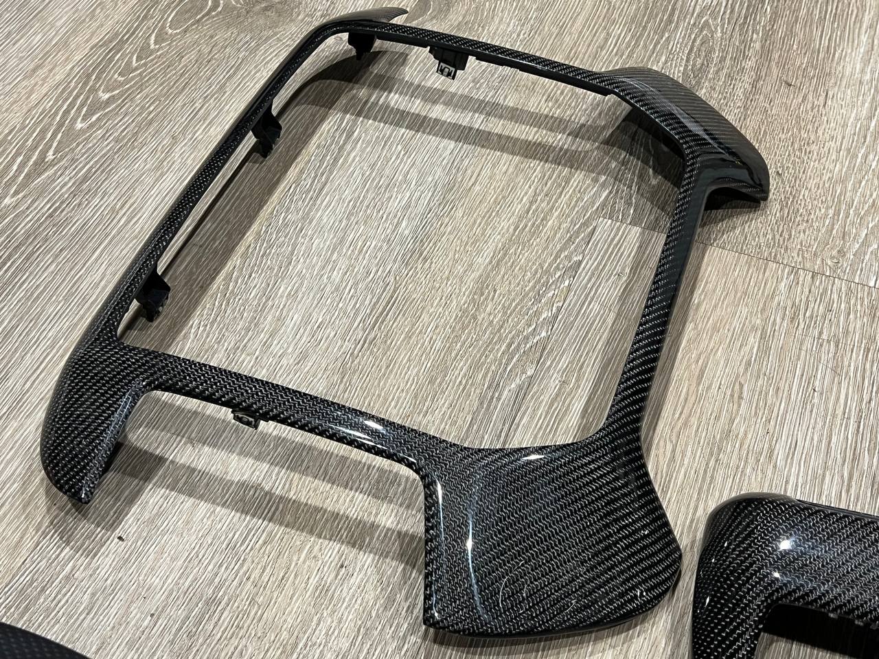 2014-2018 GMC Sierra Chevrolet Silverado DASH Bezel Carbon Fiber Set - Image 9