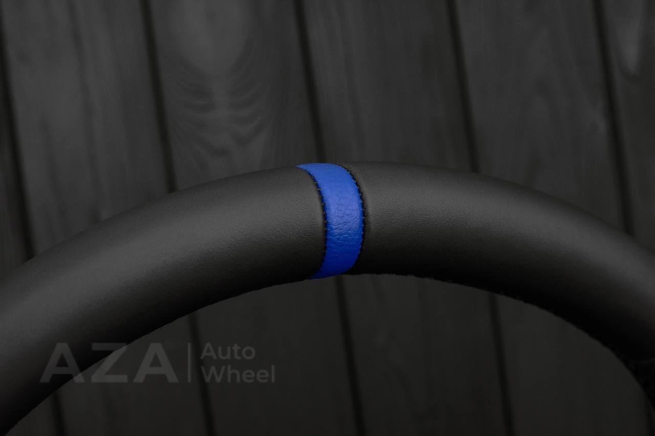 Steering wheel 2006-2011 Corvette C6 Napa/Blue stripe - Image 6