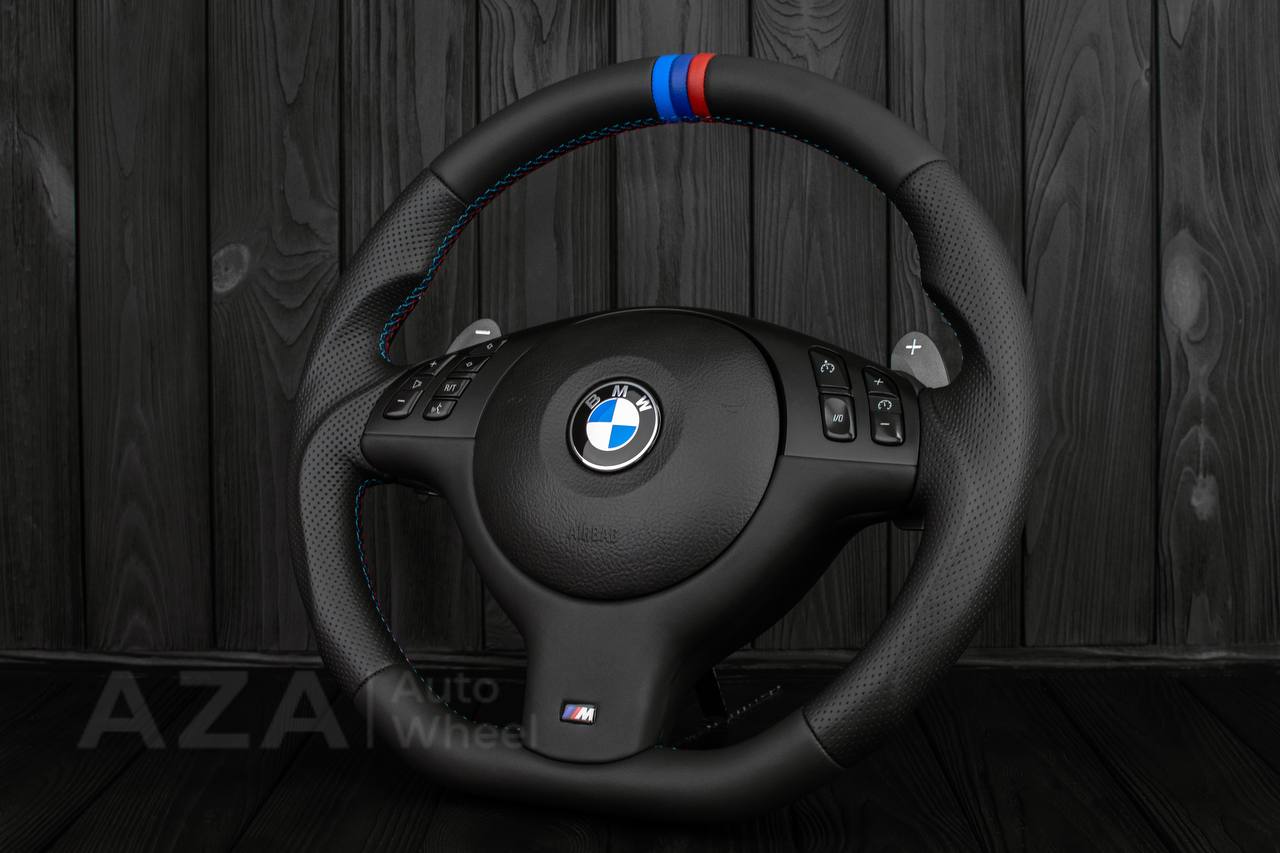 Steering wheel BMW E46/E39 SMG/Smooth Napa leather/Perforated leather/M stripe - Image 3