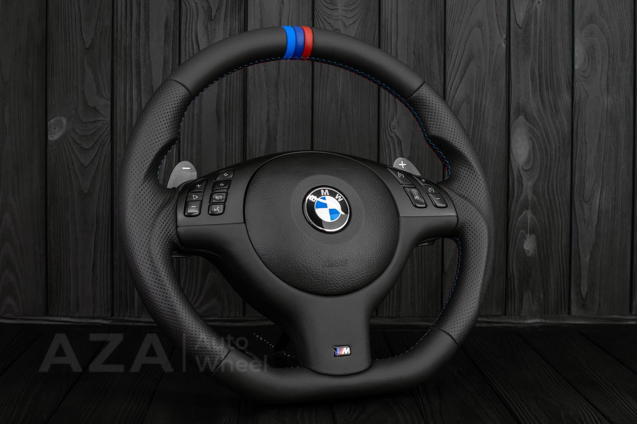 Steering wheel BMW E46/E39 SMG/Smooth Napa leather/Perforated leather/M stripe - Image 4