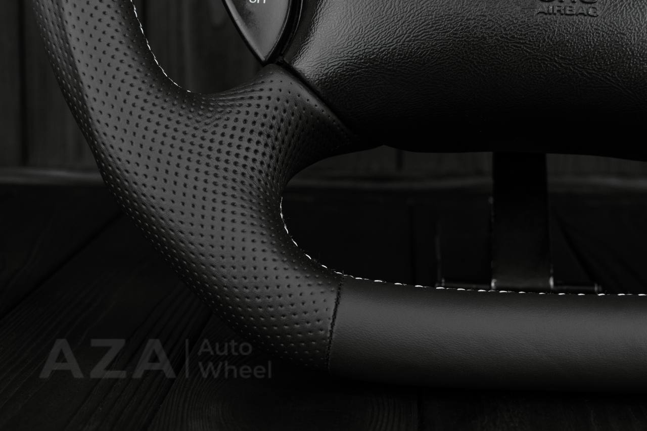 Steering wheel Ford Lightning/Ranger/Explorer 99-2004 Genuine leather/White details (Can be any color per request) - Image 6