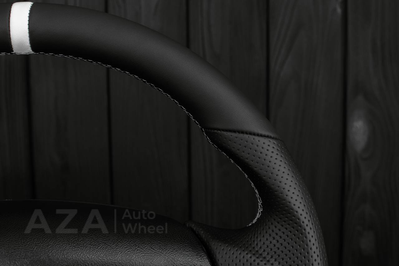 Steering wheel Ford Lightning/Ranger/Explorer 99-2004 Genuine leather/White details (Can be any color per request) - Image 7