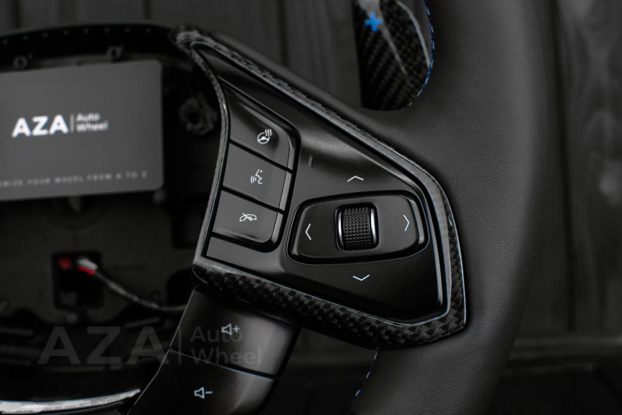 Steering wheel Corvette C8 Custom Carbon fiber/Light blue details/Oem part (send in your core afterwards for $400 core refund) - Image 7