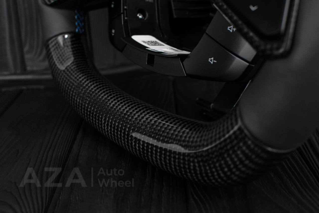Steering wheel Corvette C8 Custom Carbon fiber/Light blue details/Oem part (send in your core afterwards for $400 core refund) - Image 12