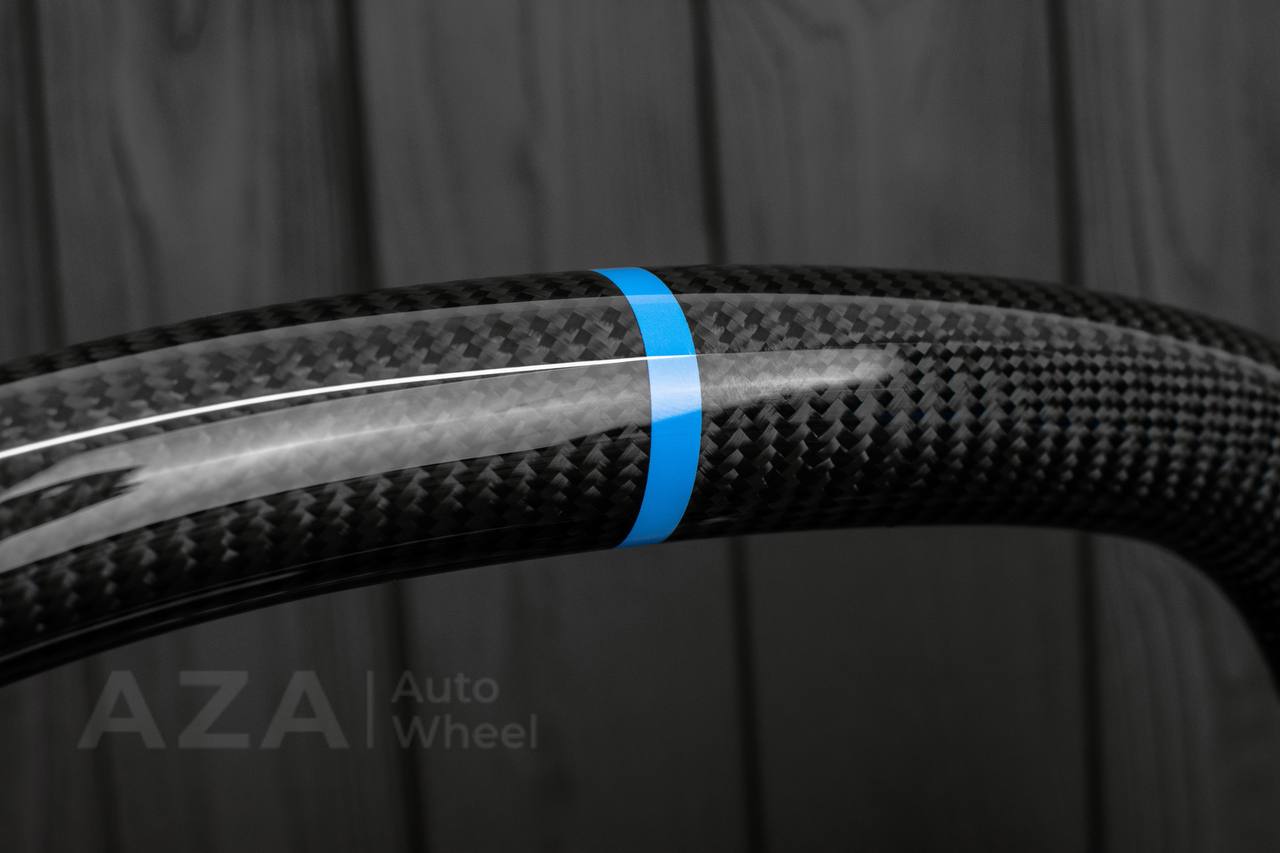 Steering wheel Corvette C8 Custom Carbon fiber/Light blue details/Oem part (send in your core afterwards for $400 core refund) - Image 16