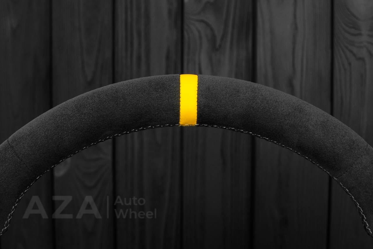 Steering wheel BMW E9X/E8X Alcantara/Yellow stripe - Image 5