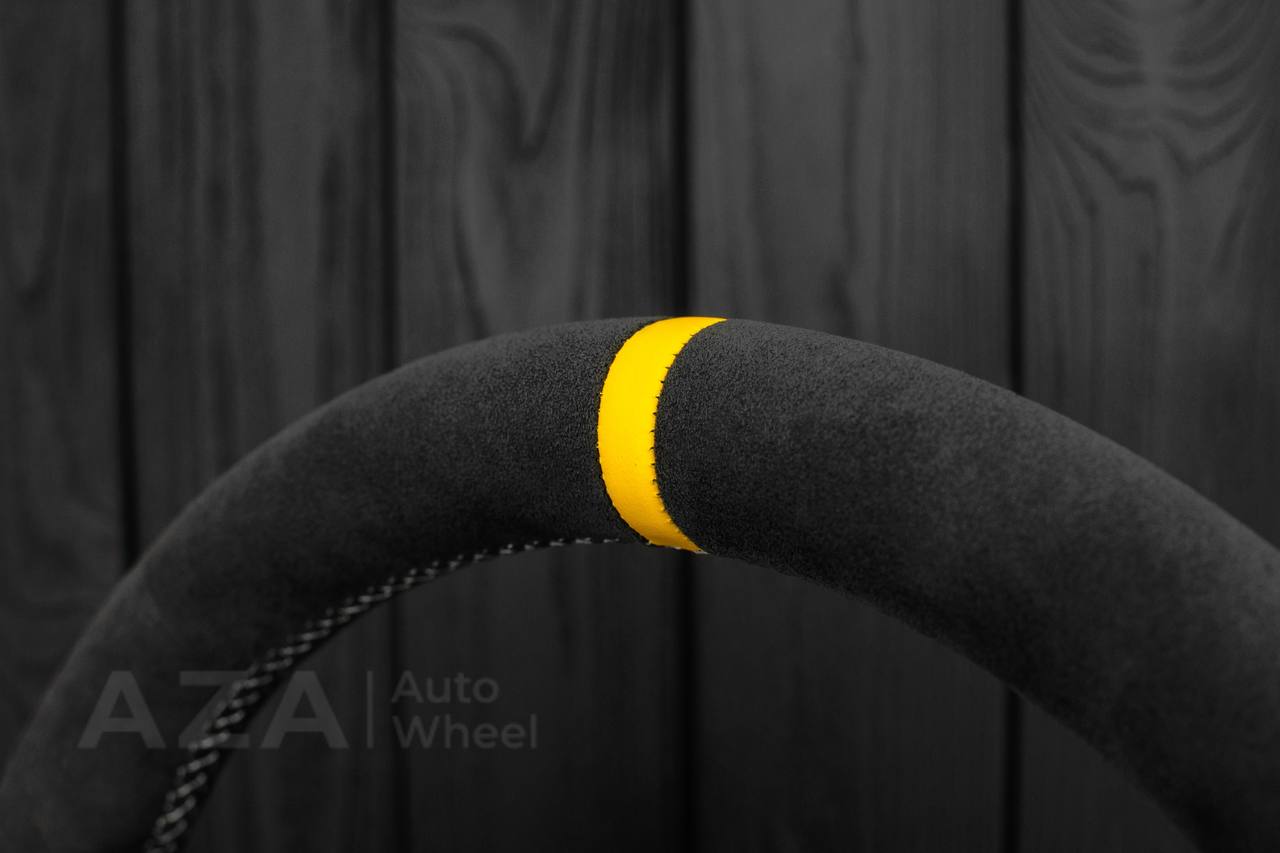 Steering wheel BMW E9X/E8X Alcantara/Yellow stripe - Image 6