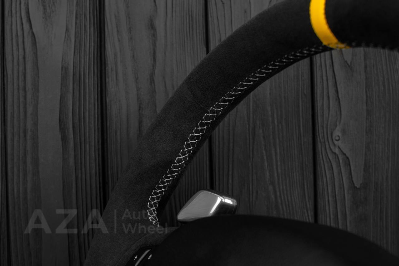 Steering wheel BMW E9X/E8X Alcantara/Yellow stripe - Image 8