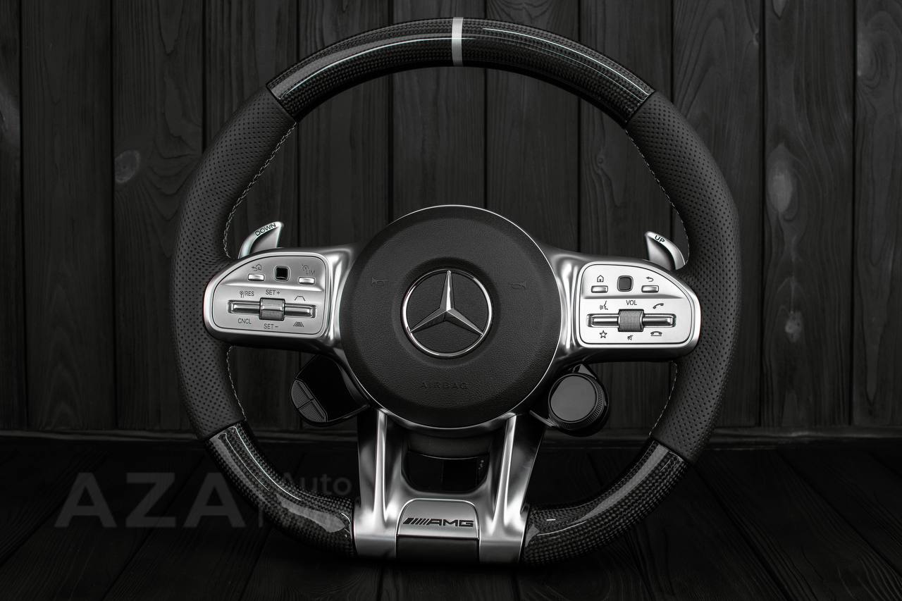 Steering wheel 19-22 Mercedes AMG Supersport W463 G-CLASS G63/W205 C63 E63 GT Carbon fiber - Image 3