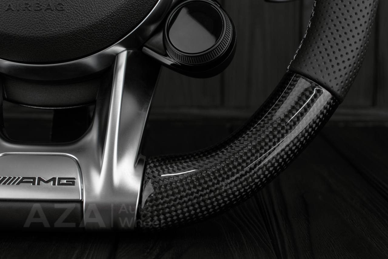Steering wheel 19-22 Mercedes AMG Supersport W463 G-CLASS G63/W205 C63 E63 GT Carbon fiber - Image 9