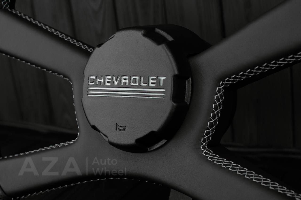Steering wheel GM, OBS, C/K Silverado, Suburan (1988-1994) Carbon fiber/Perforated leather (gray stitch) - Image 6