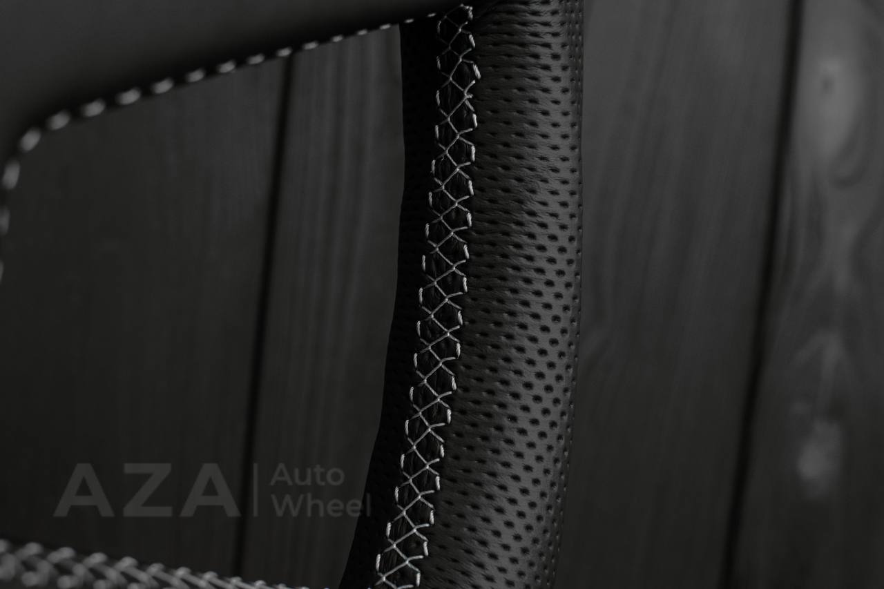 Steering wheel GM, OBS, C/K Silverado, Suburan (1988-1994) Carbon fiber/Perforated leather (gray stitch) - Image 16