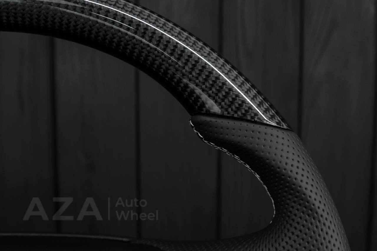Steering wheel GM, Tahoe, Silverado, Sierra truck (1995-1997) Carbon fiber/Perforated leather (can be any color) - Image 6