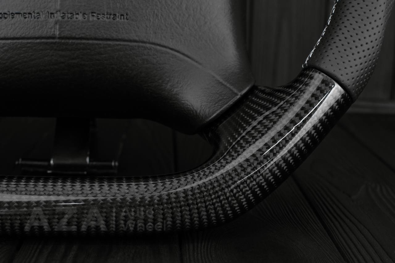 Steering wheel GM, Tahoe, Silverado, Sierra truck (1995-1997) Carbon fiber/Perforated leather (can be any color) - Image 9