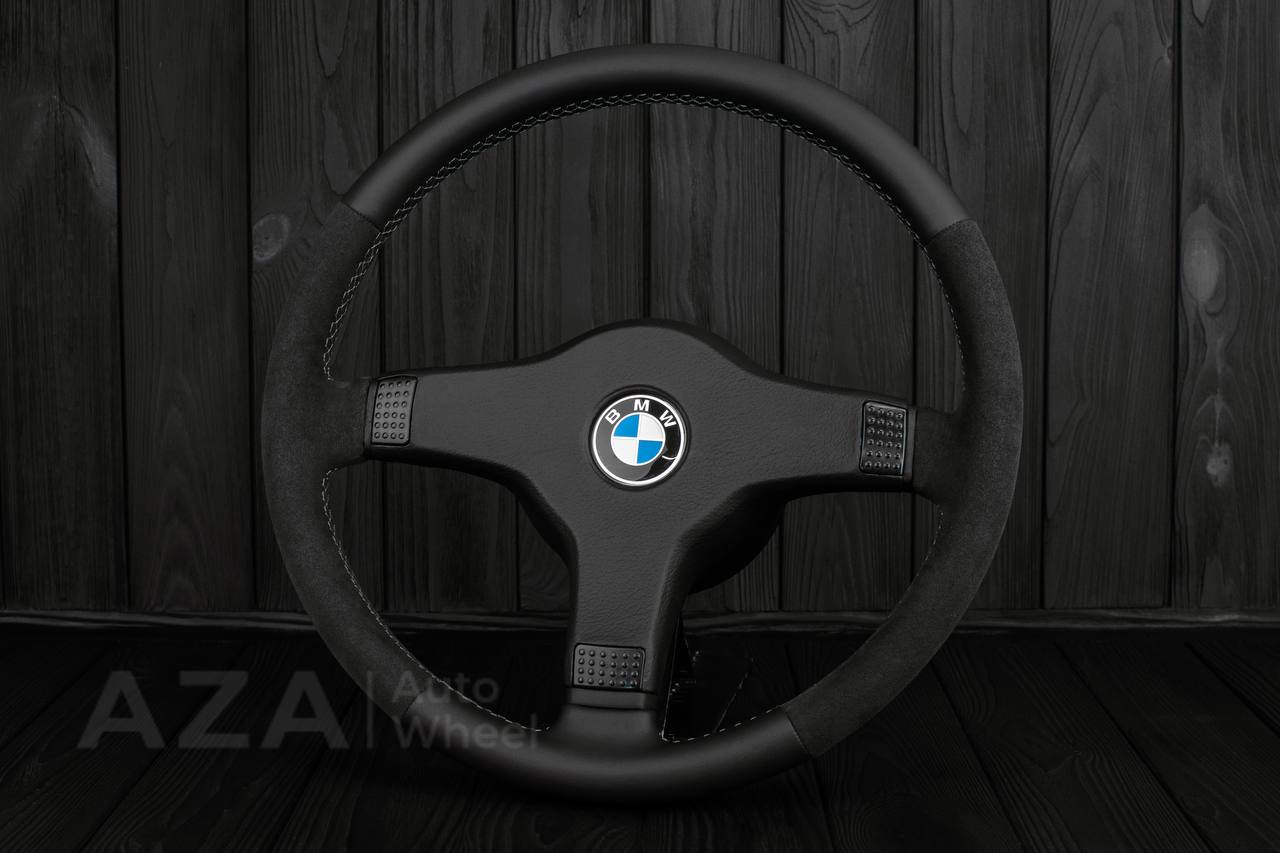Steering wheel BMW E30 M-Tech 1 385mm converted to 370mm Napa/Alcantara - Image 3