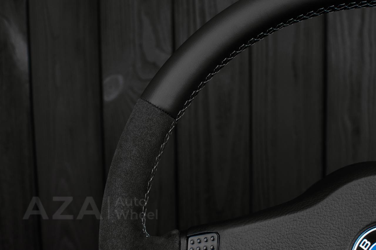 Steering wheel BMW E30 M-Tech 1 385mm converted to 370mm Napa/Alcantara - Image 6
