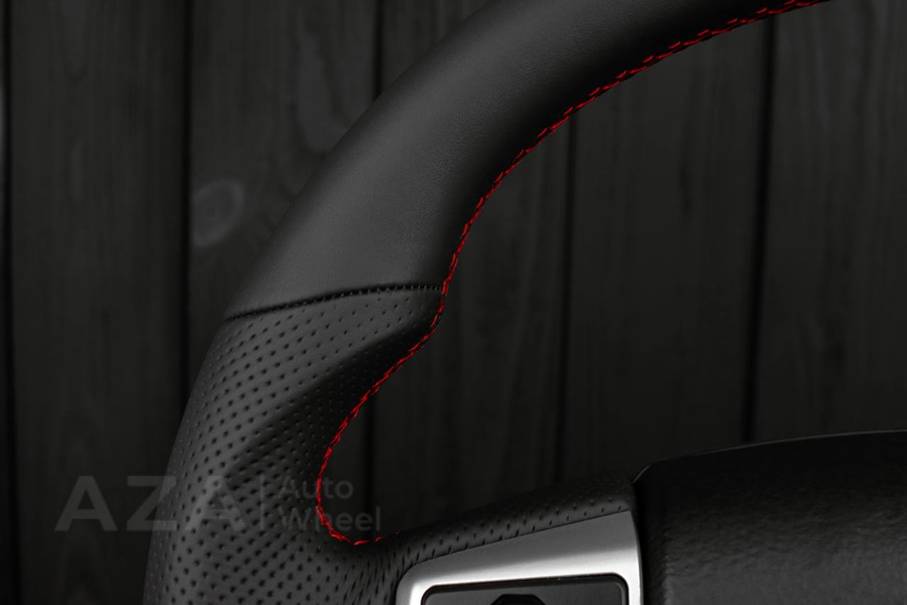 Steering wheel Toyota 4Runner/Tacoma/Tundra/Sequoia 2010+ Perforated Leather/Napa leather/Red stripe - Image 6