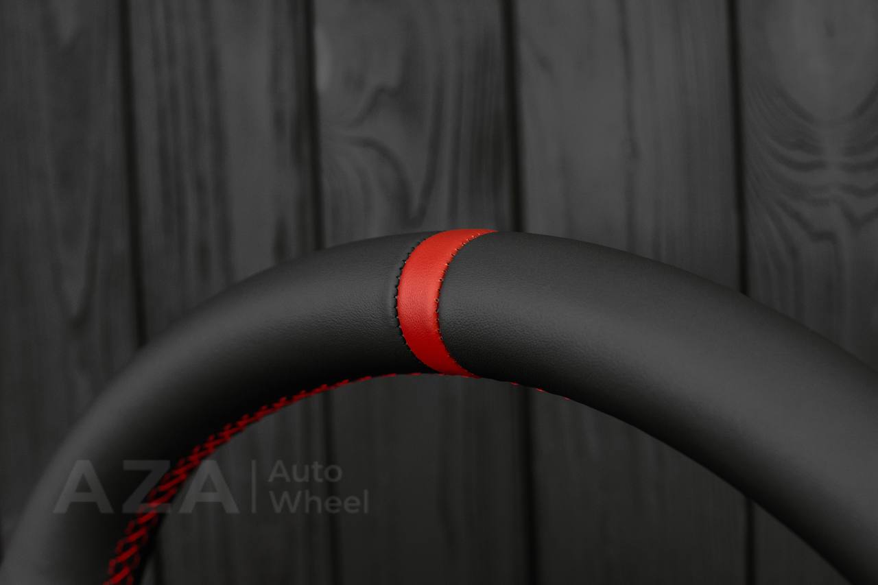 Steering wheel Toyota 4Runner/Tacoma/Tundra/Sequoia 2010+ Perforated Leather/Napa leather/Red stripe - Image 8