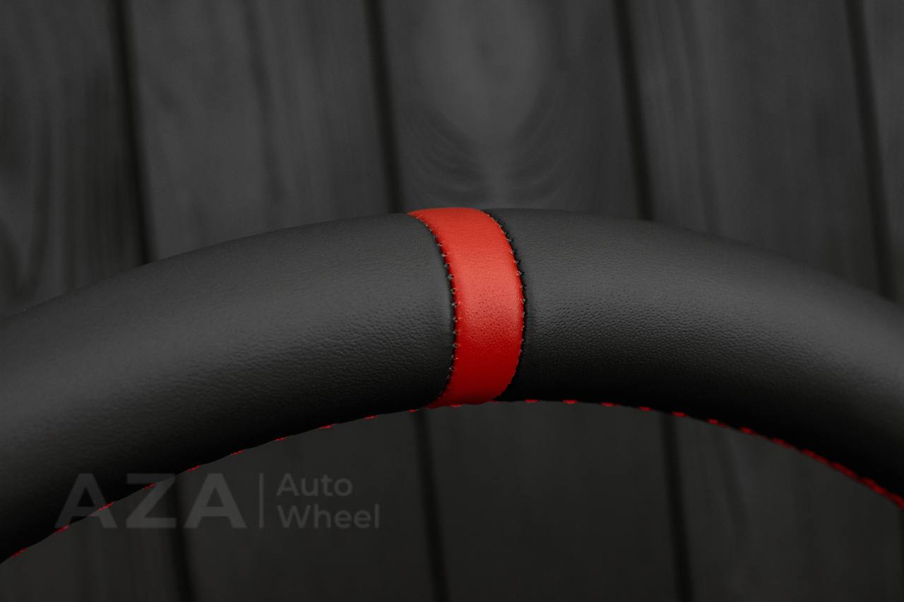 Steering wheel Toyota 4Runner/Tacoma/Tundra/Sequoia 2010+ Perforated Leather/Napa leather/Red stripe - Image 10