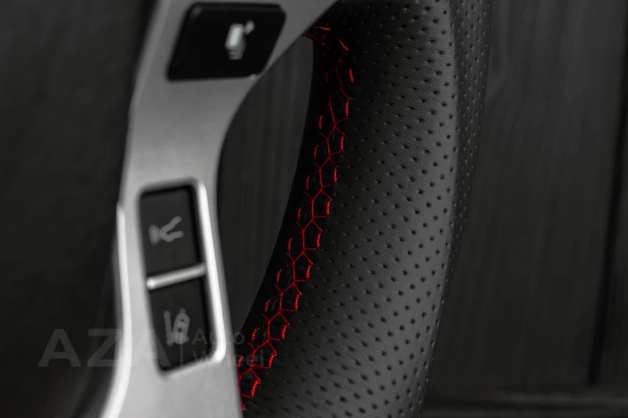 Steering wheel Toyota 4Runner/Tacoma/Tundra/Sequoia 2010+ Perforated Leather/Napa leather/Red stripe - Image 11