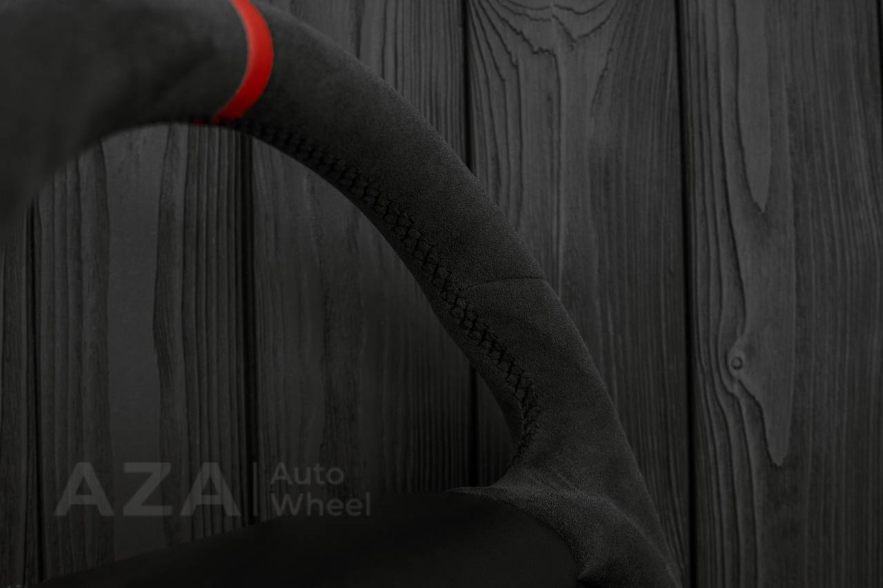 Steering wheel Ford Mustang GT Cobra 94-04 Alcantara/Red stripe - Image 5