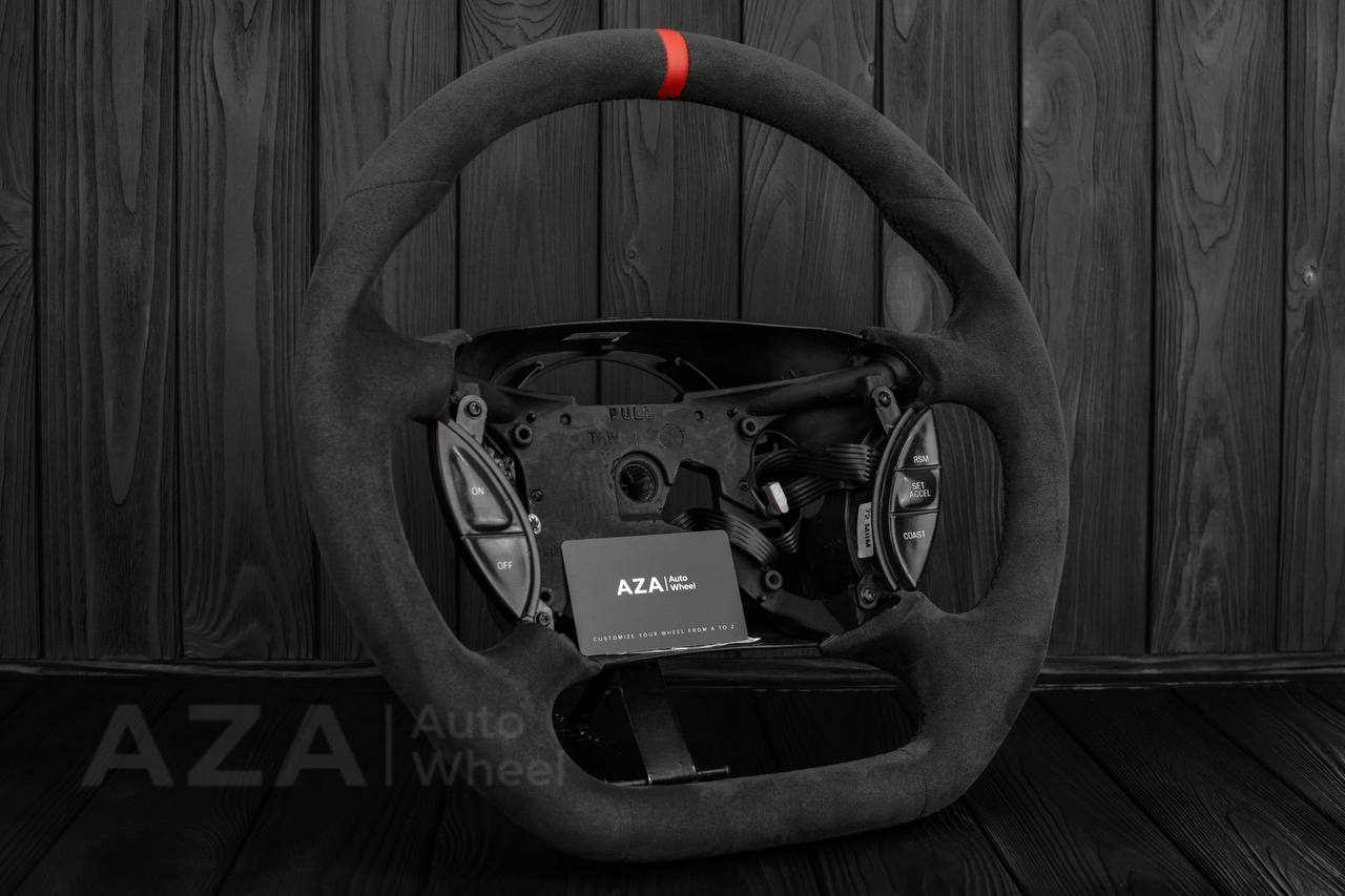 Steering wheel Ford Mustang GT Cobra 94-04 Alcantara/Red stripe - Image 2