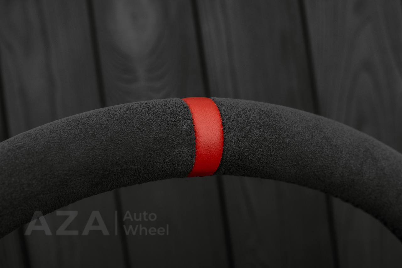 Steering wheel Ford Mustang GT Cobra 94-04 Alcantara/Red stripe - Image 11