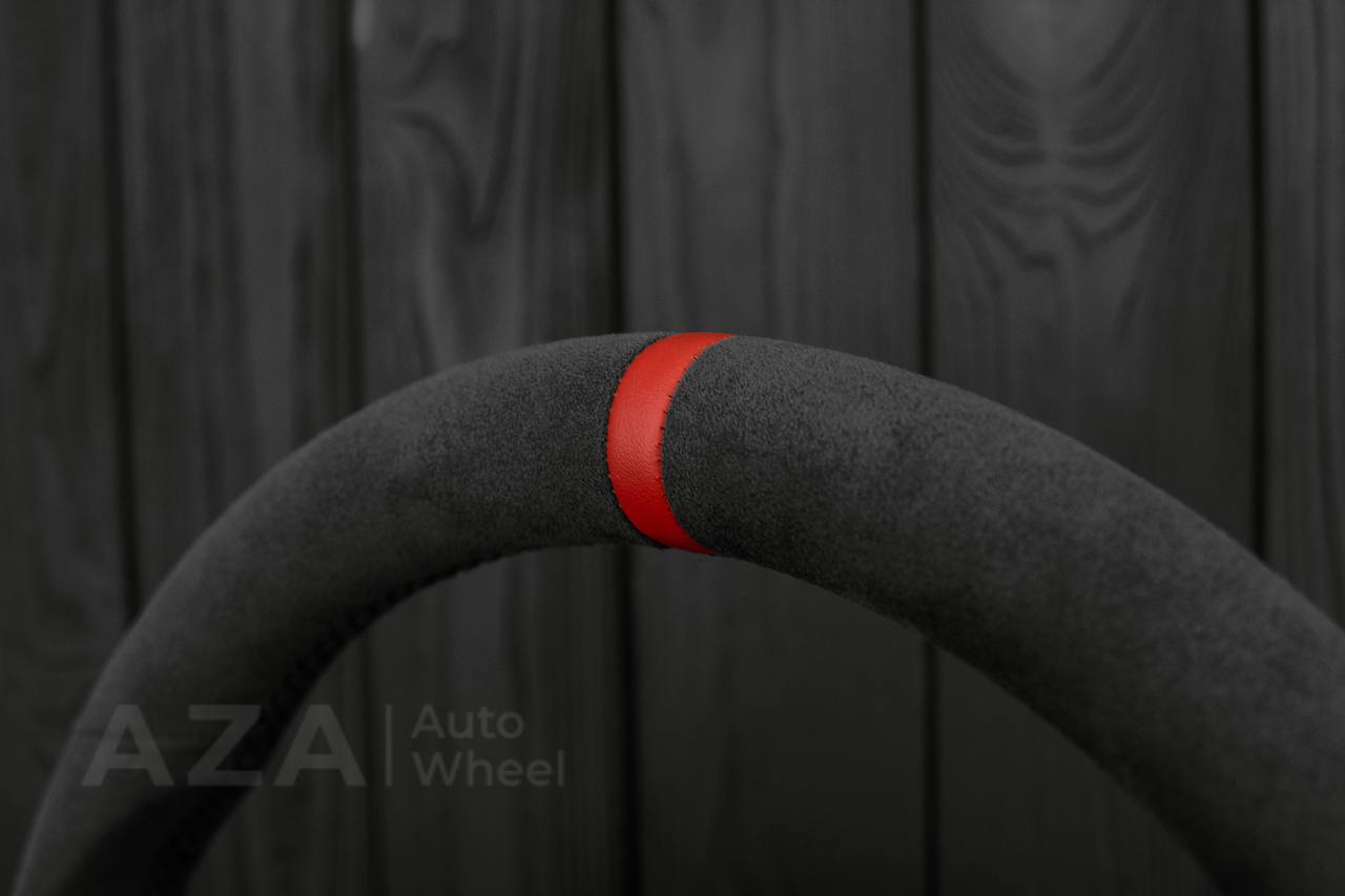 Steering wheel Ford Mustang GT Cobra 94-04 Alcantara/Red stripe - Image 12
