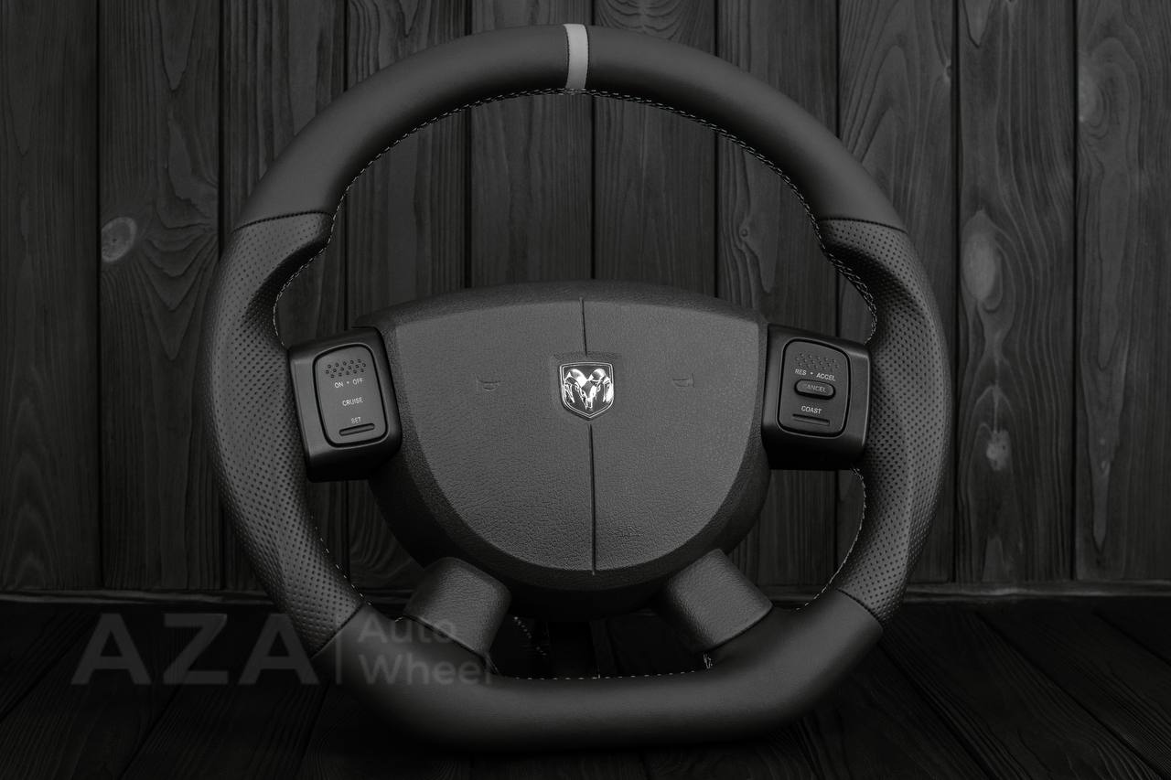 Steering Wheel Dodge 2004-2008 Napa/Perforated leather/Gray details - Image 2