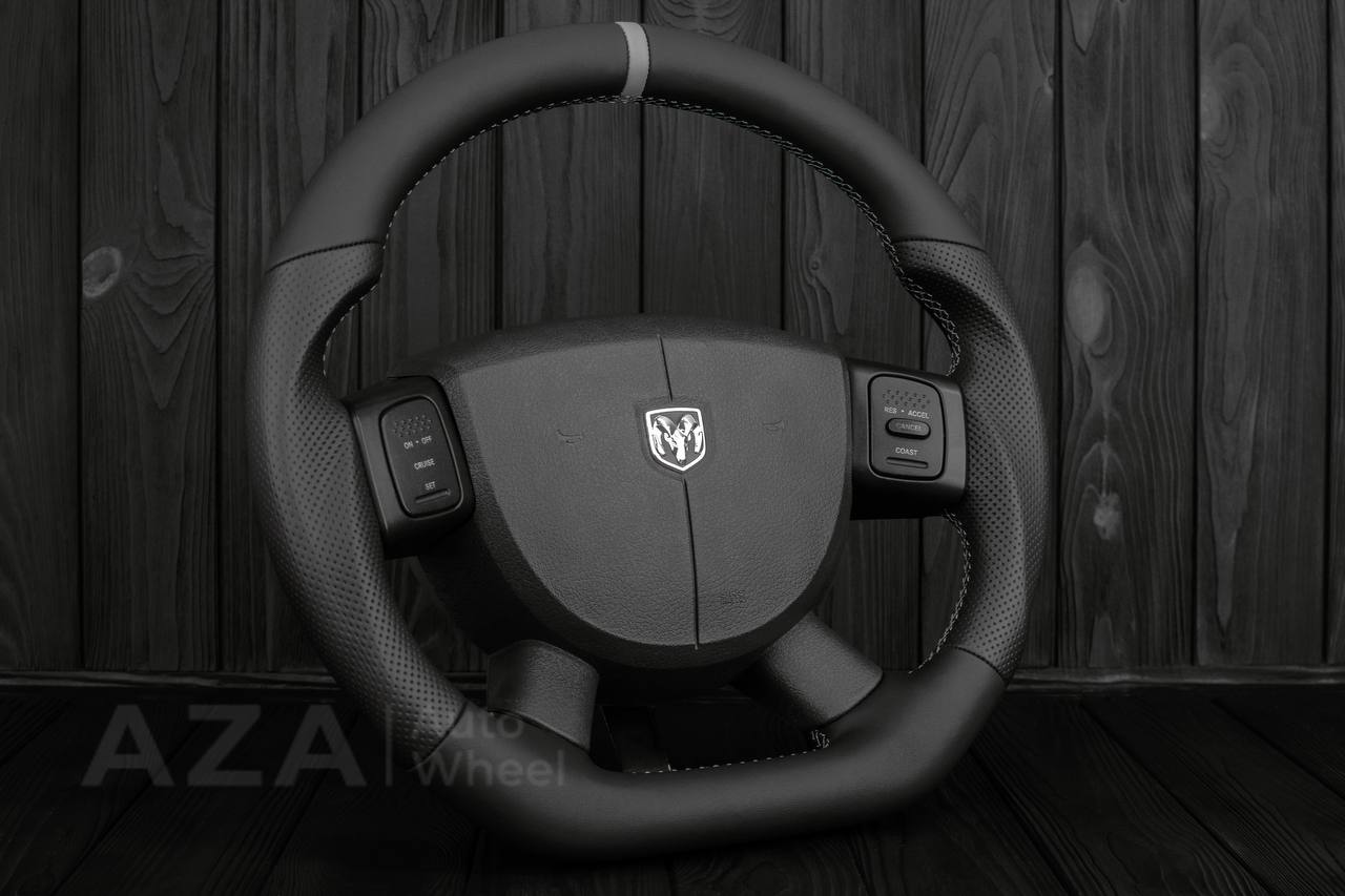 Steering Wheel Dodge 2004-2008 Napa/Perforated leather/Gray details - Image 3