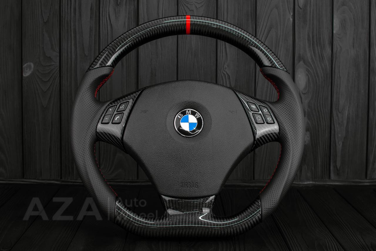 Steering Wheel BMW E9X BMW 328i 325i 330i 335i Comfort/Base Napa Leather/Carbon fiber