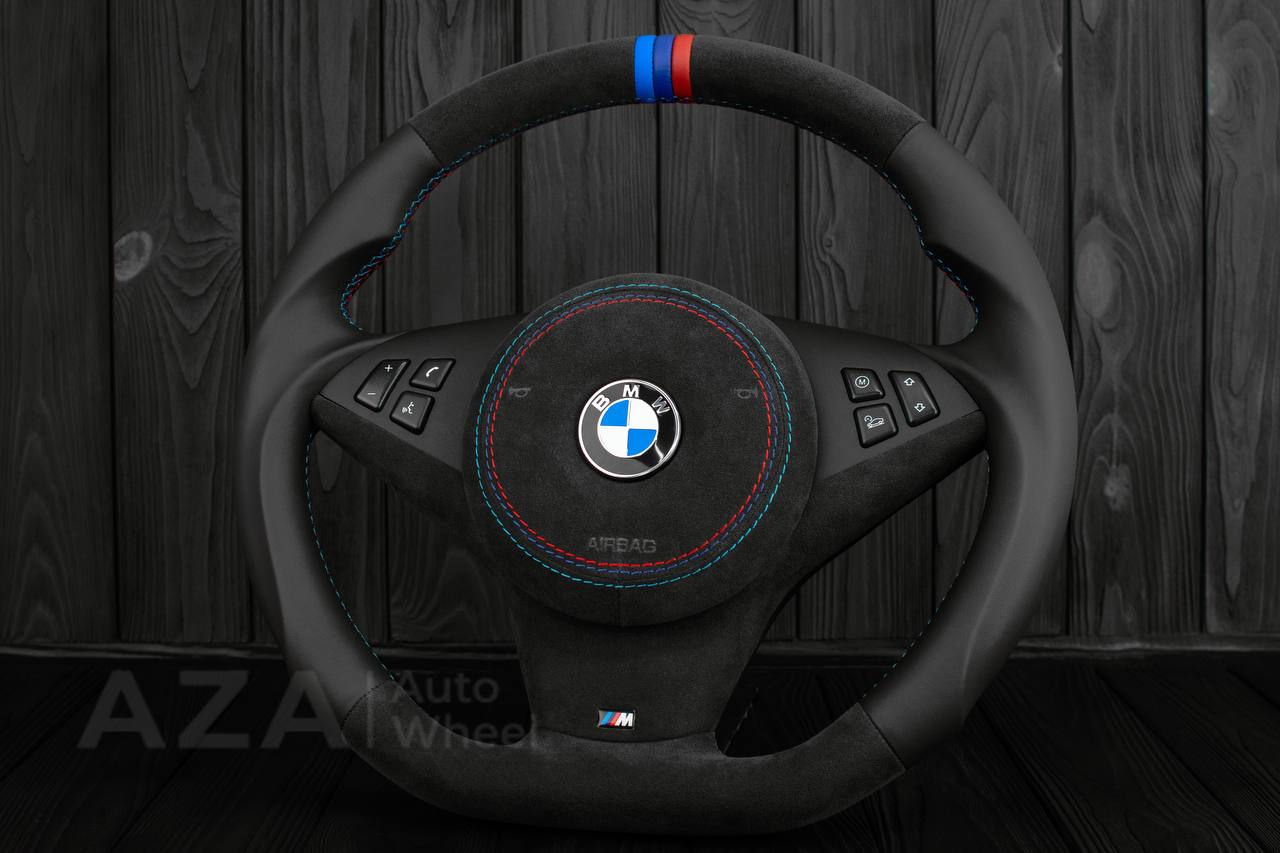 Steering wheel BMW E6X SMG Paddle Shift Alcantara/Napa leather/Cover - Image 3