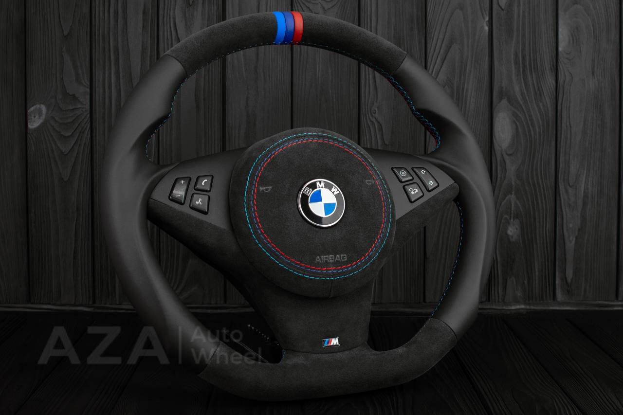 Steering wheel BMW E6X SMG Paddle Shift Alcantara/Napa leather/Cover - Image 4