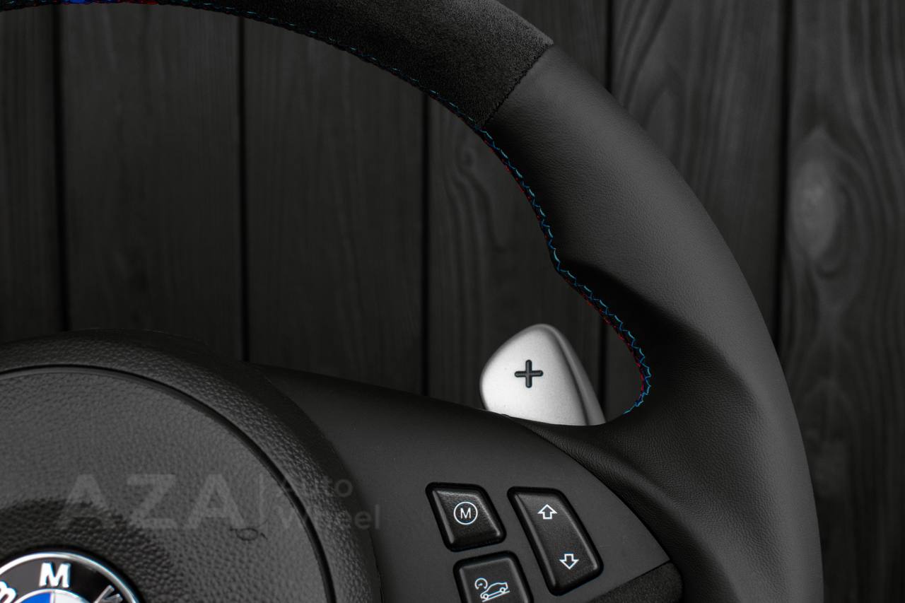 Steering wheel BMW E6X SMG Paddle Shift Alcantara/Napa leather/Cover - Image 6