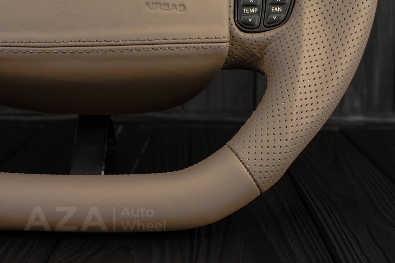 Steering wheel Ford F150/F250/F350 97-2007 Excursion Napa/Perforated leather/Custom cover - Image 9